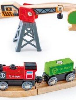 Hape Spielzeug-Eisenbahn Eisenbahn-Set Fracht, (Set)