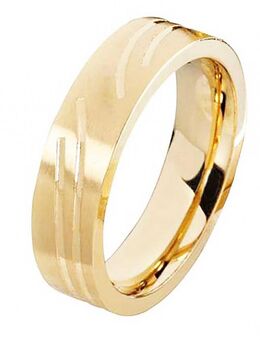 Herrenring Edelstahl HE032 ohne Stein mit gratis Gravur - Aholming