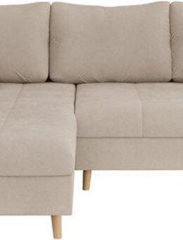 Home affaire Ecksofa CHARRE L-Form mit Ottomane, Maße B/T/H: 231/161/81 cm, feine Steppung, lose Rücken- und Zierkissen, auch in Cord und Bouclé