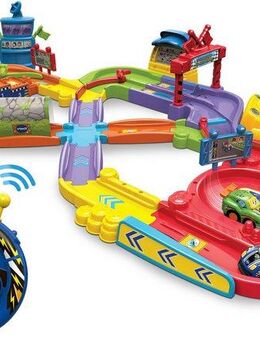 Vtech® Autorennbahn Tut Tut Baby Flitzer - RC Autorennbahn, mit Soundeffekt, inkl. RC-Flitzer und motorisierter Rennwagen