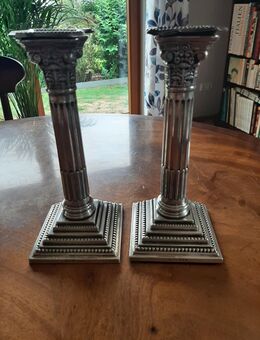 Englische Sterlingsilber Leuchter 21 cm - 1990 - 895 Gramm - Steinheim