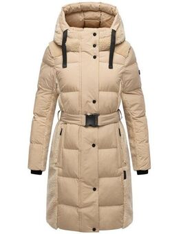 Navahoo Wintermantel Funkelteddy 14 warmer Mantel mit Teddyplüsch-Akzenten und Taillengürtel