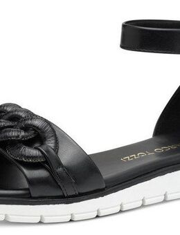 MARCO TOZZI Riemchensandale, Keilabsatz, Sommerschuh, Sandalette, mit Zierkette Ton in Ton