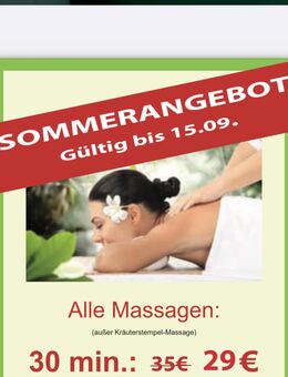 Sanaii Thai Massage Sommerangebot auch für Gutscheine - München