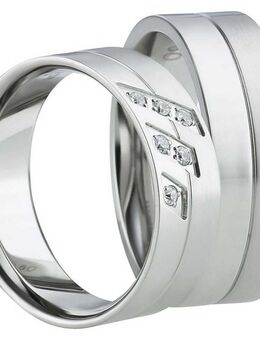 Hochwertige Edelstahlringe mattiert AB1008-AB1009 - Aholming