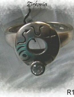 Ring, 925 Silber mit einen Zirkonia - Stemmen