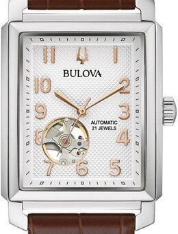 Bulova Automatikuhr Sutton 96A268, Armbanduhr, Herrenuhr, Damenuhr, Lederarmband