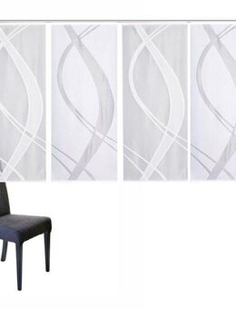 HOME WOHNIDEEN Schiebegardine TIBASO (4 St), Paneelwagen, halbtransparent, Wirkware, halbtransparent