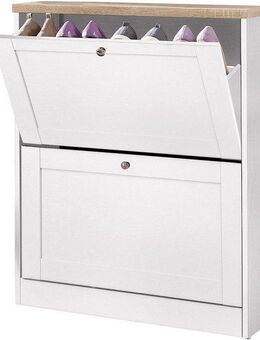 Home affaire Schuhschrank Heide Breite 70 cm, mit 2 Klappen und Facettenfront