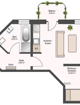 Vermietetes Appartement mit schöner Terrasse in Mitterteich! - Mitterteich