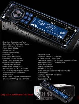 BERLING Audio Car Hifi System DVD TS-2201 DVD-VCD-CD-DIVX-ESP-Player Aux IN USB - SD - MMC - Kartenslot Autoradio Front - Dübendorf