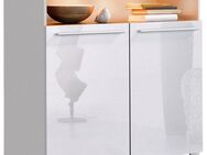INOSIGN Kommode India, Breite 91cm, stilvolle Anrichte mit 2 Türen und offene Fach, Sideboard viel Stauraum, ohne Beleuchtung