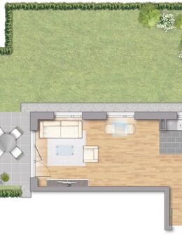 Ihre Grünoase: Moderne 2-Zimmer mit eigenem Garten! - Winnenden