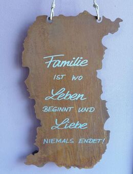 Spruchtafel "Familie" Spruchschild - Kraftisried