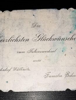 Die herzlichsten Glückwünsche zum Jahreswechsel Bahnhof Wülknitz - Bautzen