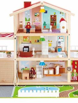 Hape Puppenhaus Puppen-Villa, inkl. Puppenmöbel