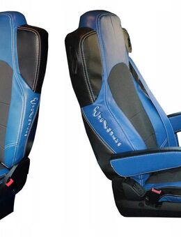 Handmade hochwertige Actros LKW SITZBEZÜGE MERCEDES ACTROS MP4 MP 4 Blau Kombination komplett Set Set1332 - Wuppertal