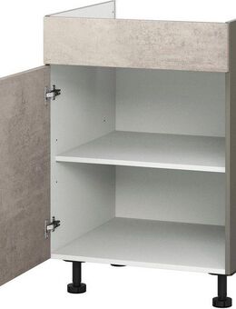 KOCHSTATION Kochfeldumbauschrank KS-Trea KBL60 mit einem Einlegeboden, Breite 60 cm, Höhe 75 cm