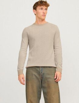 Jack & Jones Rundhalspullover JJEGLOBE KNIT CREW NECK NOOS in Strick Optik