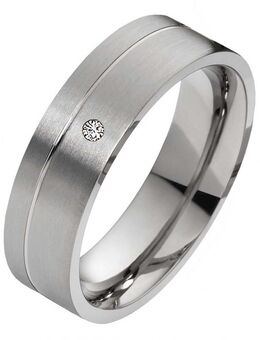 Damenring Titanring DT018 mit Stein und gratis Gravur - Aholming