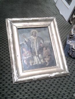 Hochbarock  "Heiligen Bichoff Justus von Lyon." Gemlde auf Kupferplatte um 1700 Jh Kupferplatte: 23 x 30 cm - Sternenfels