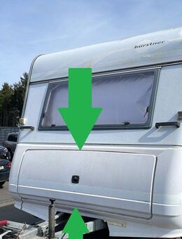 Bürstner Gaskastendeckel ca 156 x 56 gebr ohne Schlüssel (zB Amara 485TN BJ 96) - Bugfrontdeckel / Bugklappe / Gasklappe / Flaschenkastendeckel / Flaschenkastenabdeckung - Schotten Zentrum