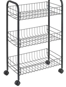 Metaltex Rollwagen Lugano Lava, (1 St), Industrial Look, 3 Etagen
