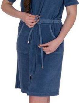 Wewo fashion Damenbademantel 044, ideal für Sauna & Spa, Hotelbademantel, Morgenmantel, Midilänge, Leichtfrottier, Tunnelgürtel, leichte Badejacke