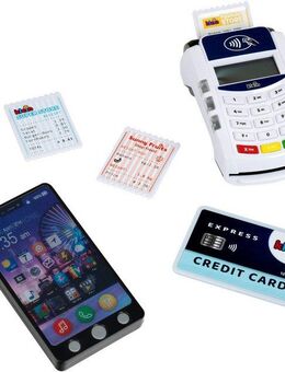 Klein Spielkasse PoS Terminal und Smartphone, mit Licht und Sound