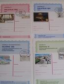 Briefmarken, 7 Ganzsachen, Bund, Sonderblätter in 50374