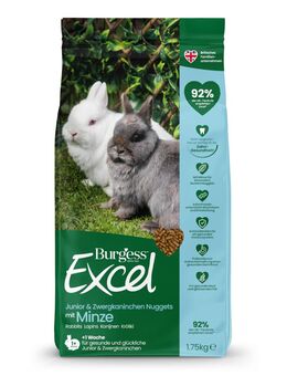 Burgess Excel Junior & Dwarf Rabbit Nuggets mit Minze - 1,75 kg