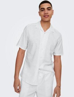 ONLY & SONS Kurzarmhemd ONSCAIDEN SS SOLID RESORT LINEN NOOS