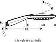 hansgrohe Handbrause, 15cm, 3 Strahlarten, chrom