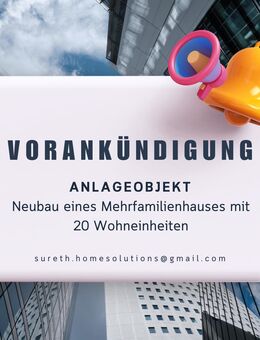 Anlageobjekt - Neubau eines Mehrfamilienhauses - Köln