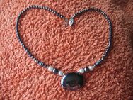 NEU * Elegant * ausgefallen * ORIGINAL VINTAGE * Perlen * Collier * Kette * schwarz * rauch- blau * cremé- weiss * - Riedlingen