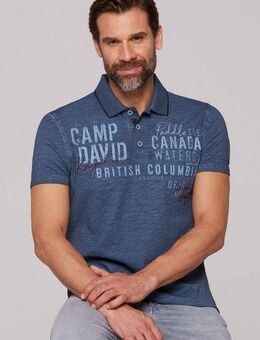 CAMP DAVID Poloshirt kurzarm, mit Print und Stickereien