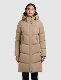 khujo Steppmantel GRAYA2 Windschutzblende mit Magnetverschluss