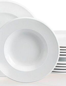 Retsch Arzberg Tafelservice Geschirr-Set Novo (12-tlg), 6 Personen, Porzellan, Teller Set, weiß, Made in Germany, 12 Teile, für 6 Personen