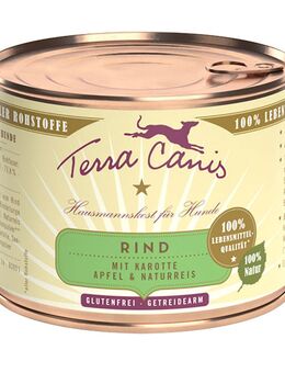 Terra Canis 6 x 200 g - Rind mit Karotte, Apfel und Naturreis