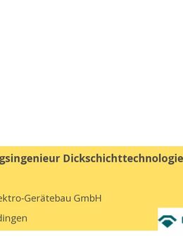 Entwicklungsingenieur Dickschichttechnologie (m/w/d) - Oberderdingen
