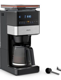 Krups Filterkaffeemaschine KM8428 Grind Aroma XL, 1,5l Kaffeekanne, Papierfilter, Permanentfilter 1x4, Kegelmahlwerk, digitales Bedienfeld, 1,5 l, 2 h Warmhaltefunktion