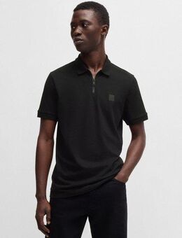 BOSS ORANGE Poloshirt Passerzip mit Polokragen