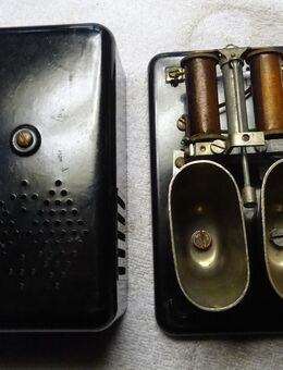 Wechselstromwecker W38 schwarz für altes Telefon, Hersteller Firma JK, Baujahr JK 1910 - Schönau (Baden-Württemberg)