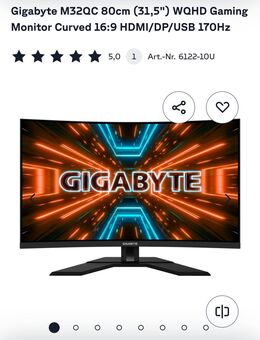 Gigabyte M32QC WQHD Curved 31,5 zoll - Paderborn