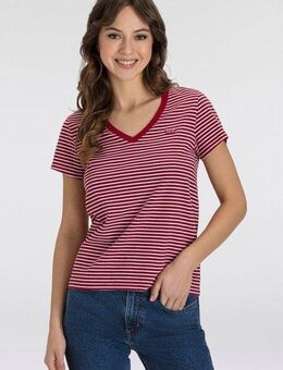 Levi's® V-Shirt PERFECT VNECK mit Mini-Batwing-Logostickerei