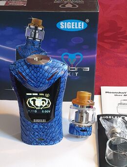 Sigelei Sobra Kit, Blau, Neuwertig, FP. 60€, SAMMLUNGSAUFLÖSUNG!! AKKUTRÄGER, MOD BOX, VAPE, E-Zigarette. - Bühl