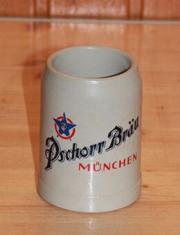 Pschorr Bräu München Bierkrug Steinzeug Steingut Keramik 0,5 L neuwertig (1) - Borken
