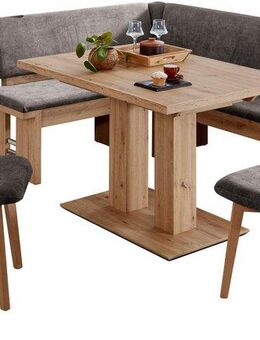 massivline&more Eckbankgruppe Enns, Eckbank mit Tisch und Stühlen, Sitzecke, Eckbank Garnitur, (4-tlg), umstellbar