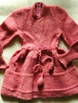 50er Jahre Mädchen/Puppenkleid, gestrickt, Handarbeit - Niederfischbach