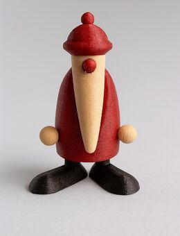 3D-gedruckter Weihnachtsmann | Stil Björn Köhler | Handmade Dekofigur | PLA 9 cm | Kostenloser Versand - Frankenberg (Sachsen)